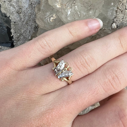 Gold Butterfly Ring | 14kt | Estate