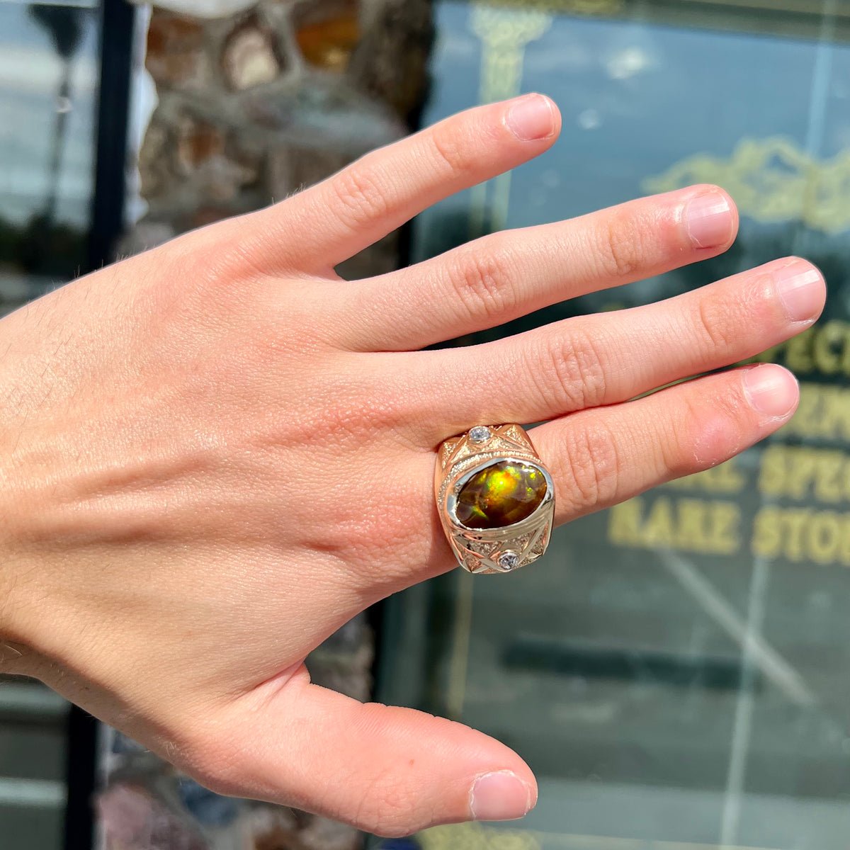 Red Ring Man Red Diamond Ring For Men