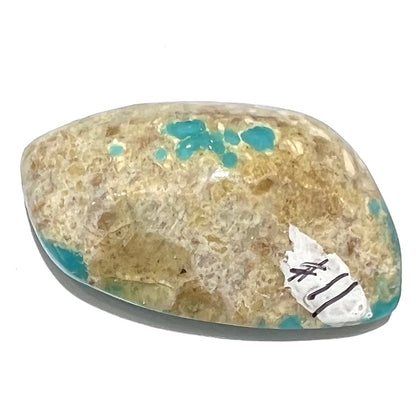 Loose blue turquoise stone from Fox Turquoise Mine in Lander County, Nevada.