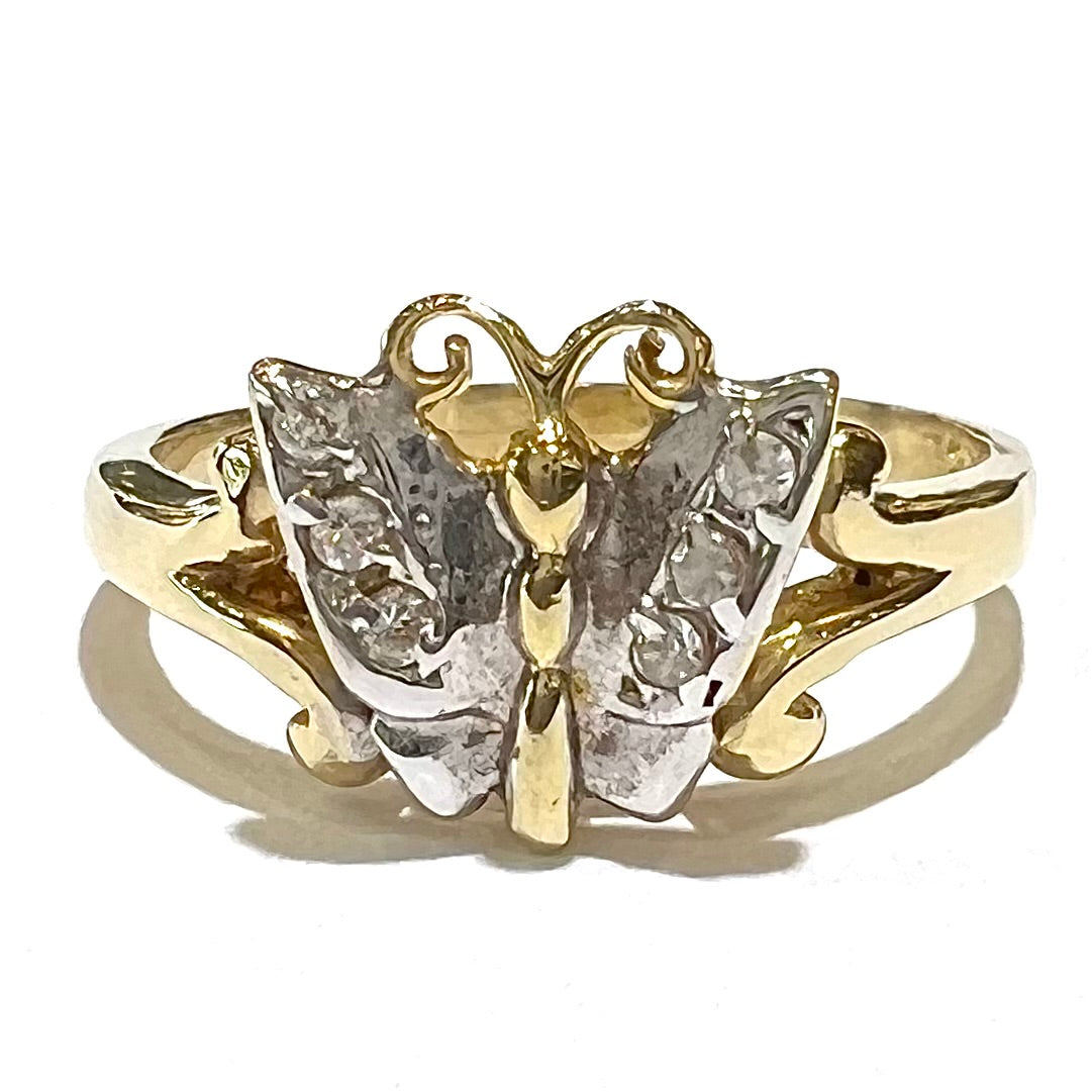 Gold Butterfly Ring | 14kt | Estate