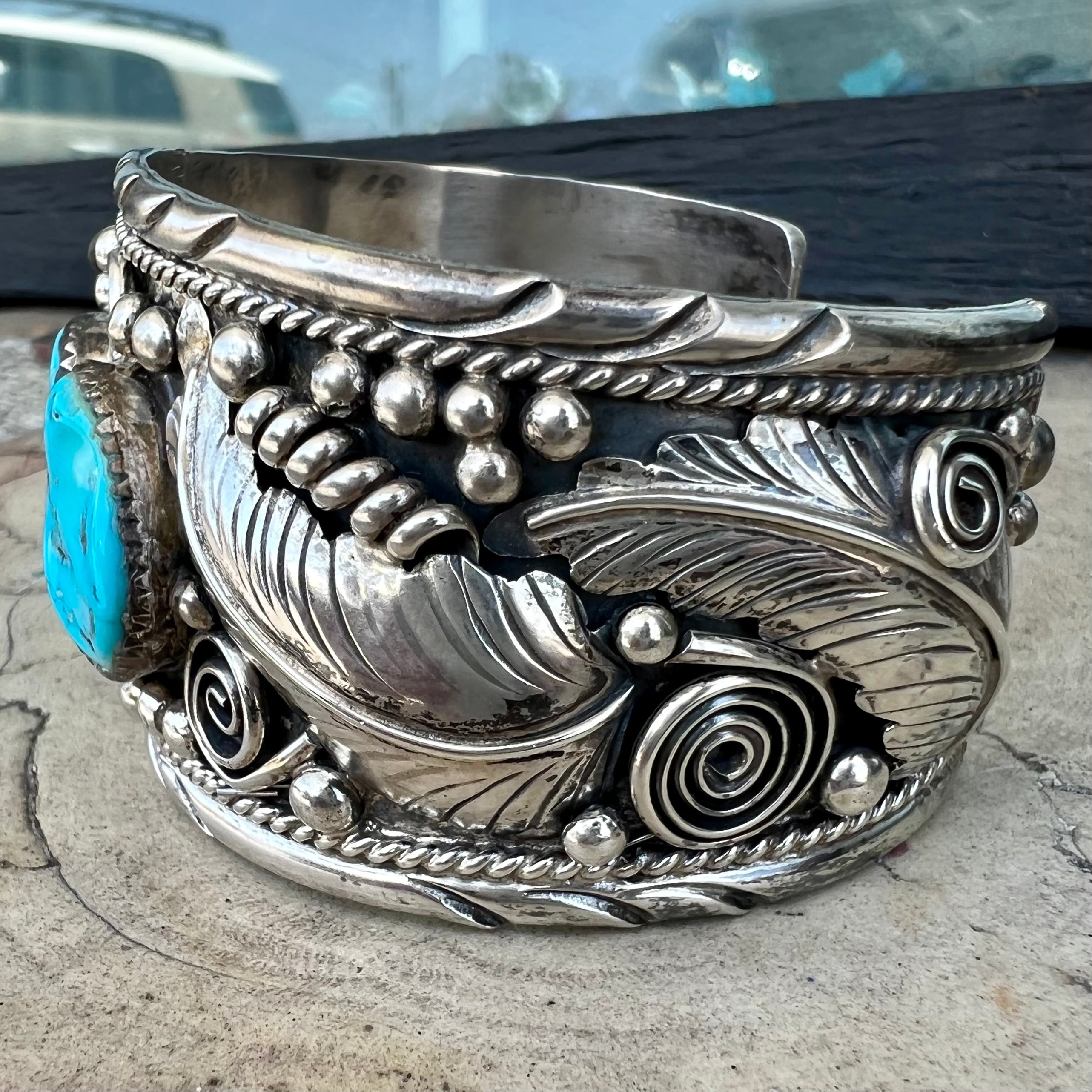 VINTAGE STERLING SILVER WAVE CUFF - Reciety