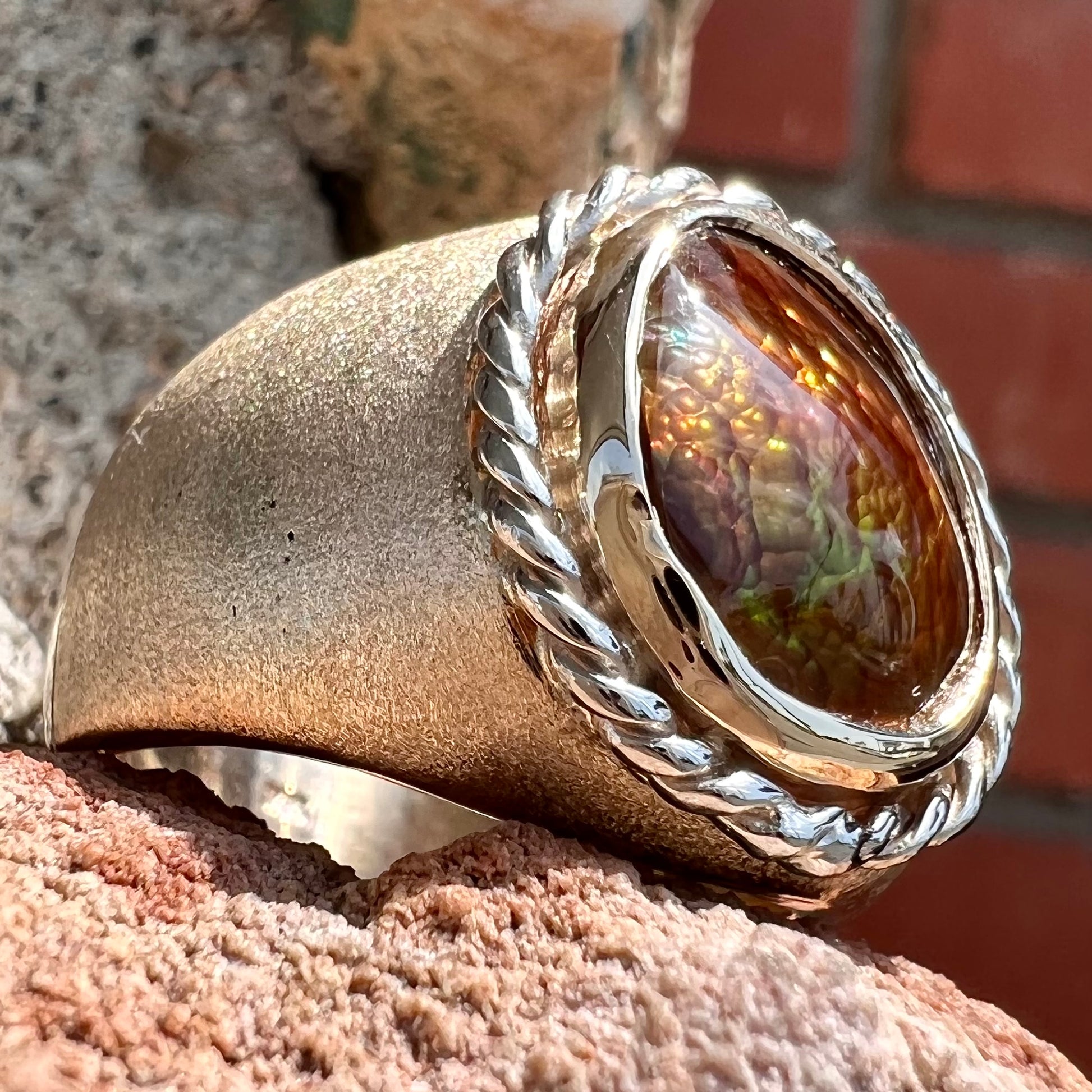 Paraiba Tourmaline Engagement Ring with Delicate Diamond Detailing - Ooak