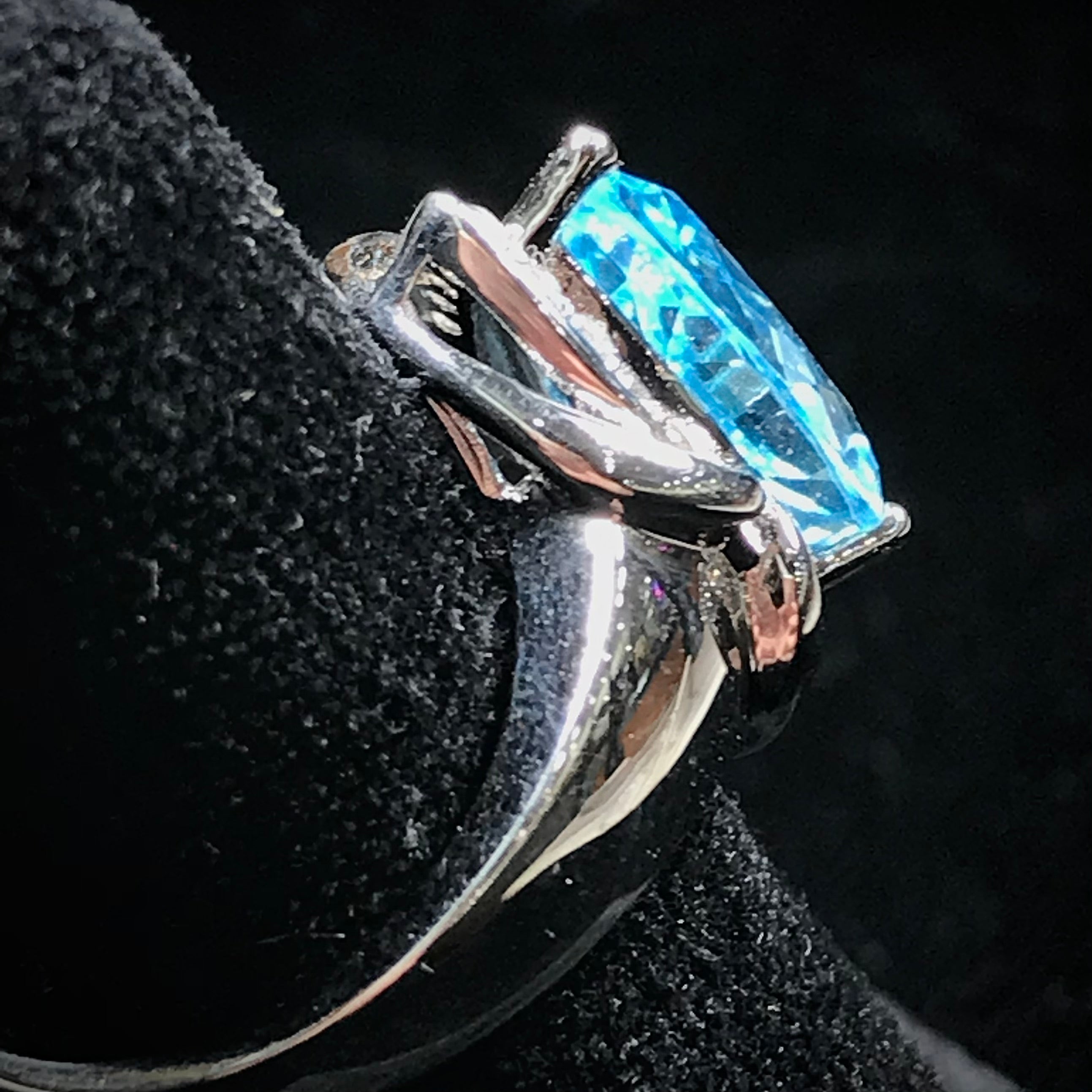 Blue Topaz Ring Sterling Silver Burton s Gems and Opals
