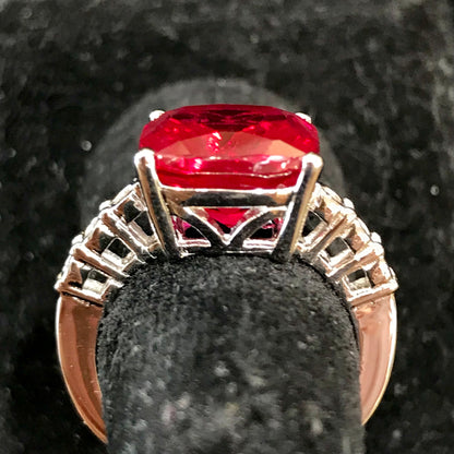 Classic Style Lab Created Ruby Ring | Sterling Silver