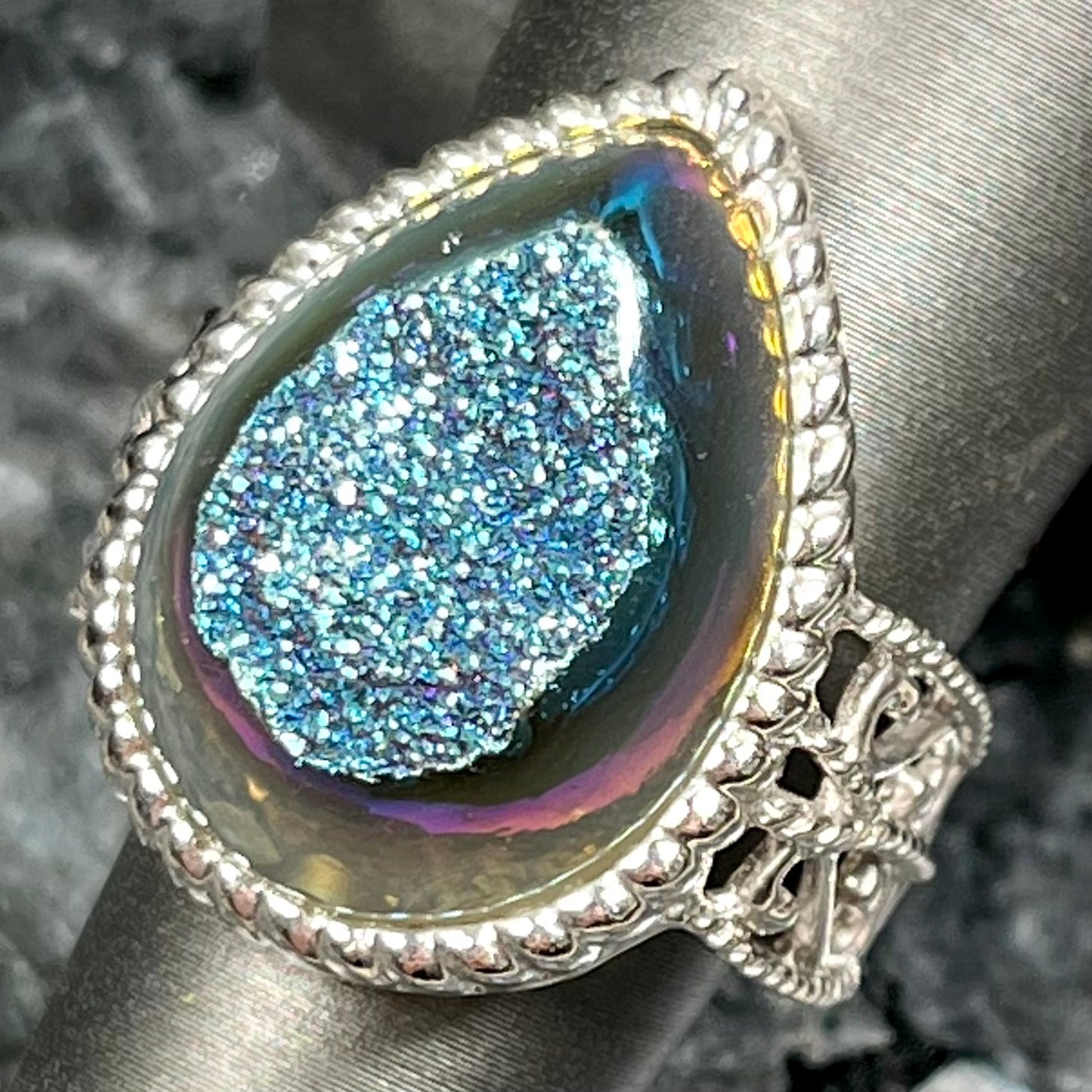 Druzy Quartz Ring | Sterling Silver