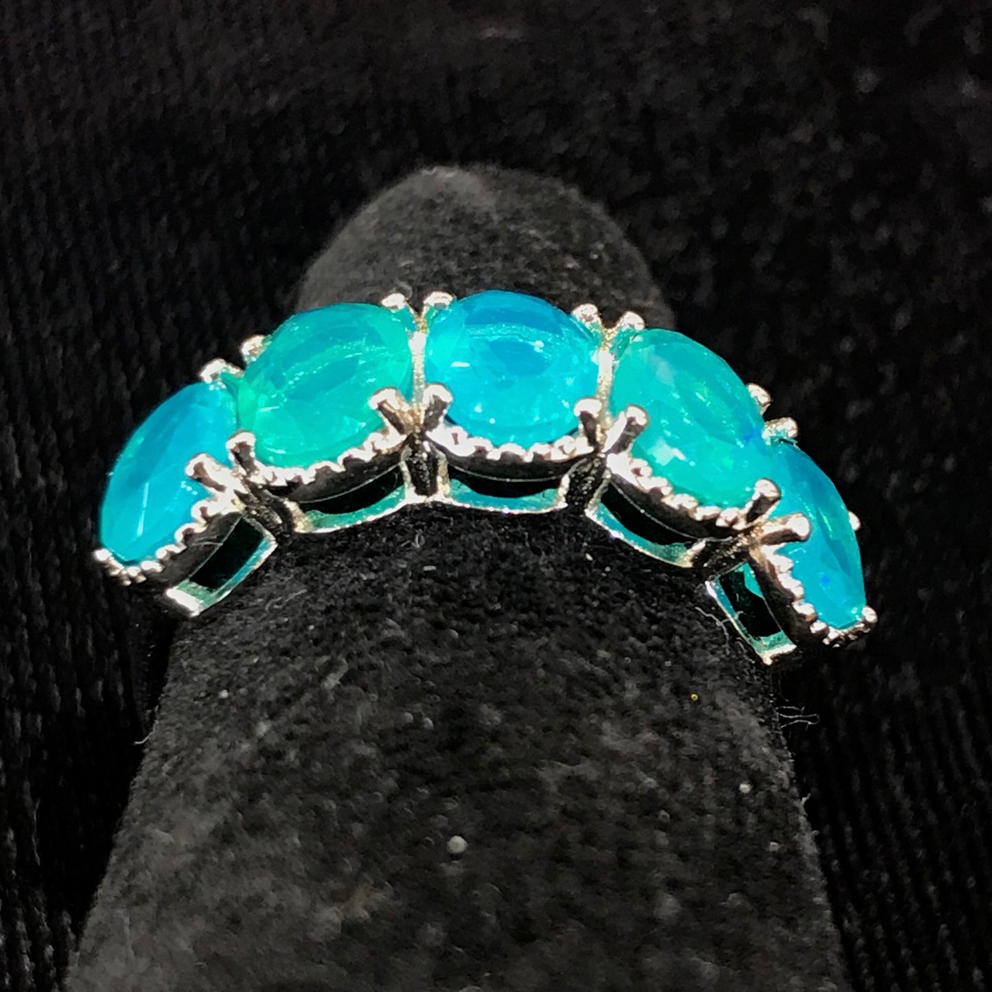 Dyed Ethiopian Opal Ring | Sterling Silver