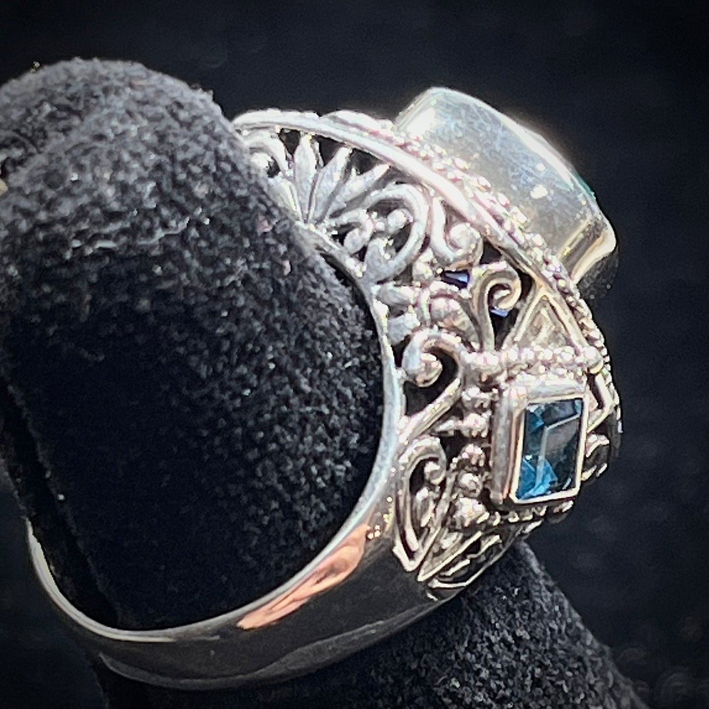 Synthetic Mystic Topaz Ring | Sterling Silver
