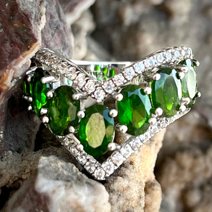 Chrome Diopside Ring | Sterling Silver