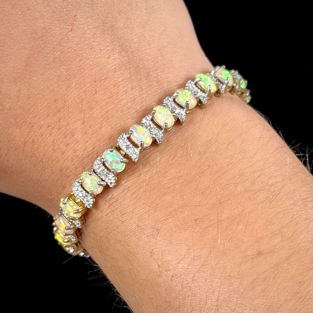 Imitation Opal Bracelet | Sterling Silver