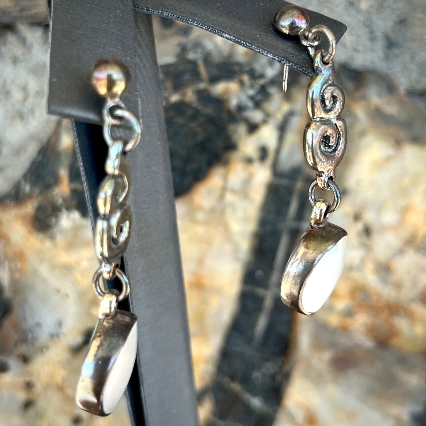 Mother of Pearl Drop Earrings | Sterling Silver