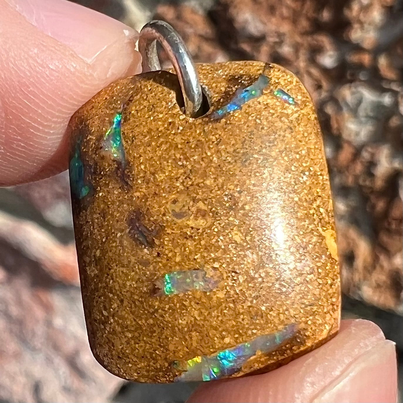Pipe Boulder Opal Pendant #25