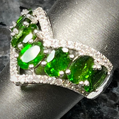 Chrome Diopside Ring | Sterling Silver