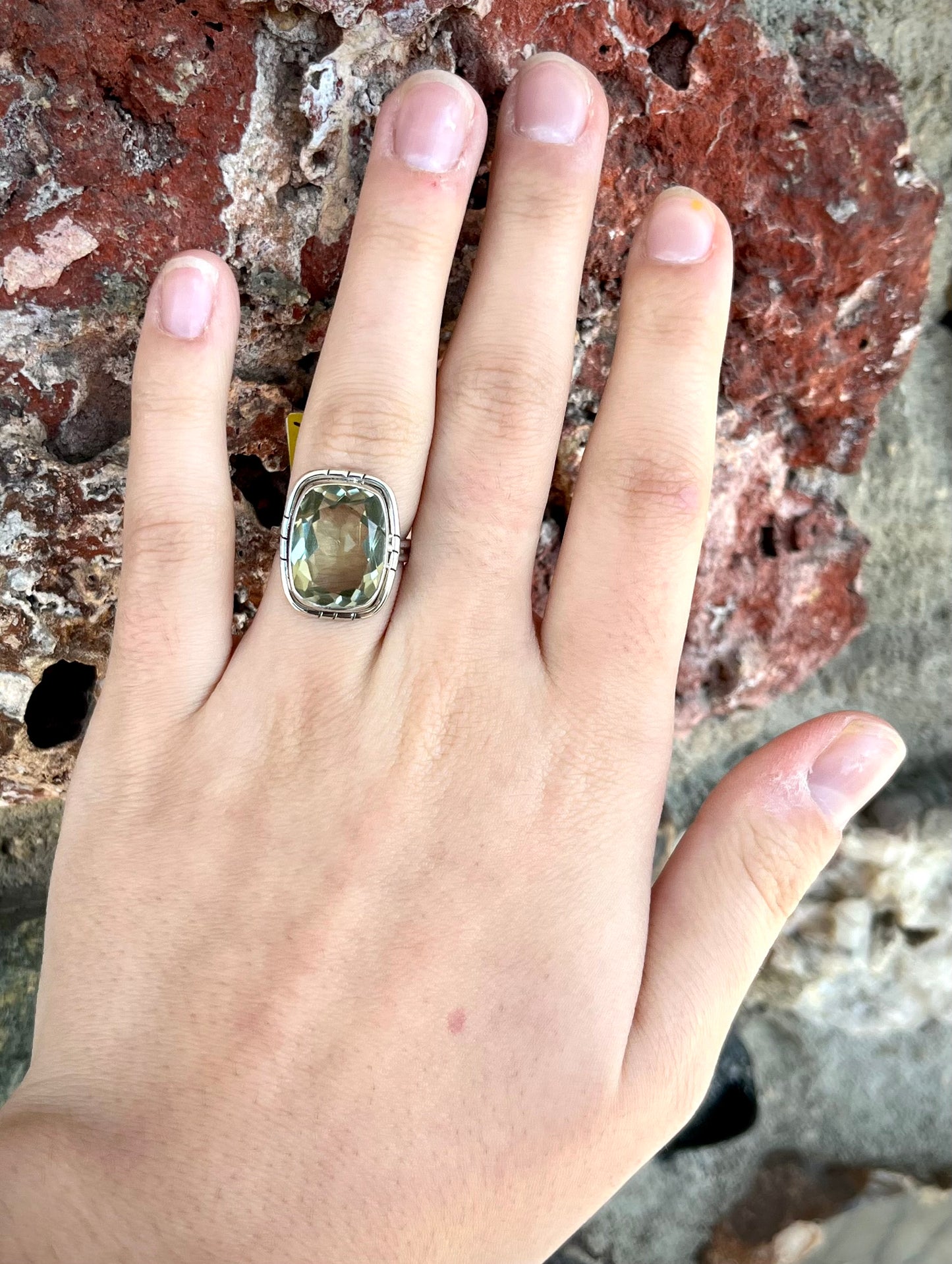Prasiolite Ring | Sterling Silver