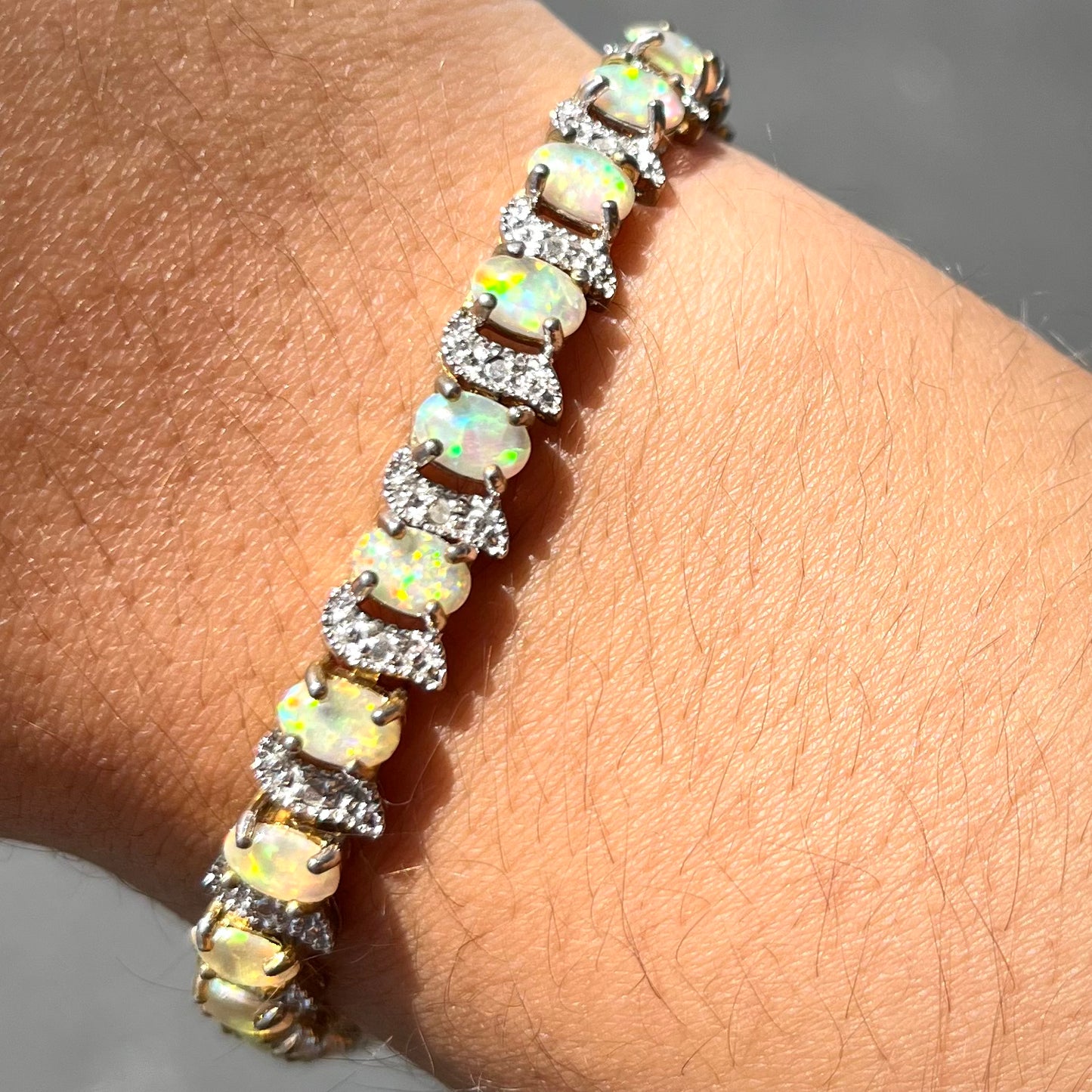 Imitation Opal Bracelet | Sterling Silver