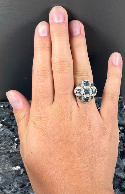 Diamond Quatrefoil Ring | Sterling Silver