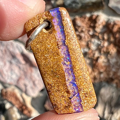 Pipe Boulder Opal Pendant #24