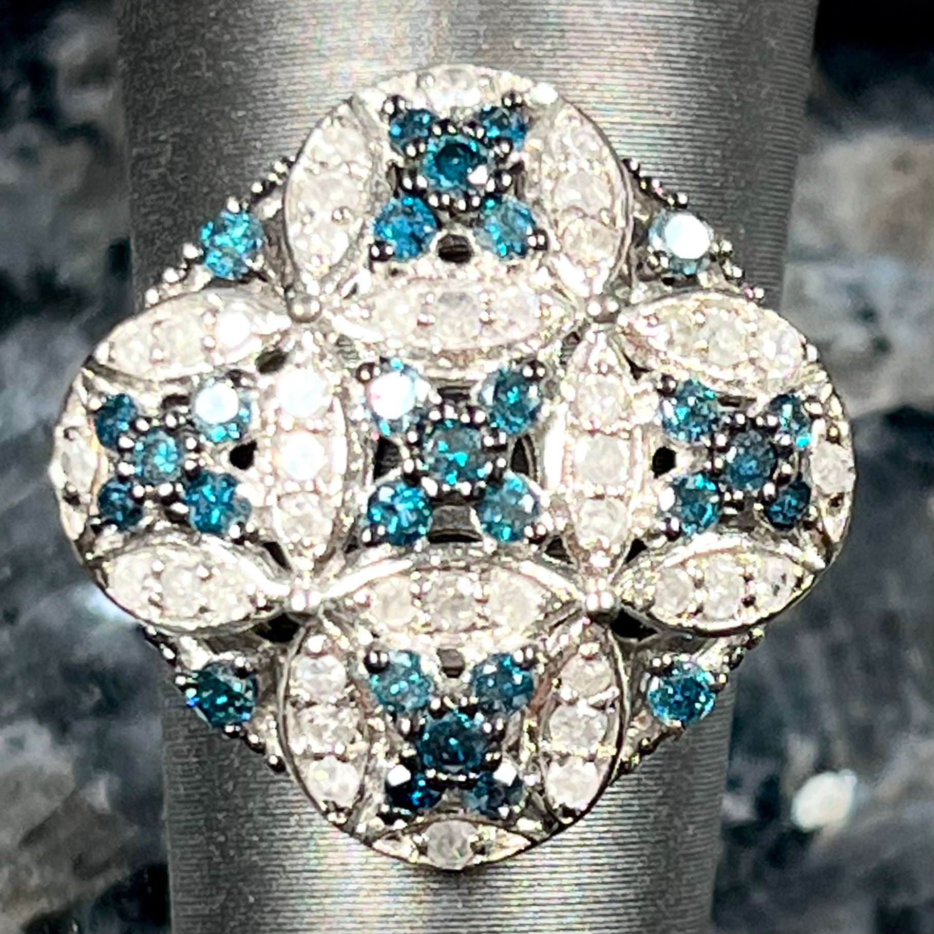 Diamond Quatrefoil Ring | Sterling Silver – Burton's Gems and Opals