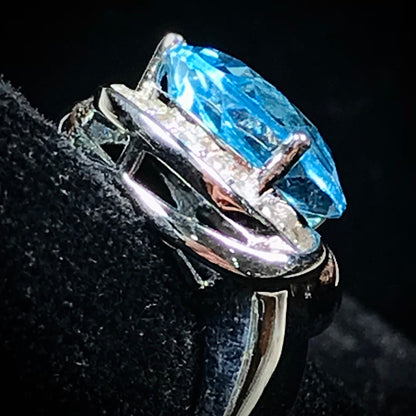 Blue Topaz Ring | Sterling Silver