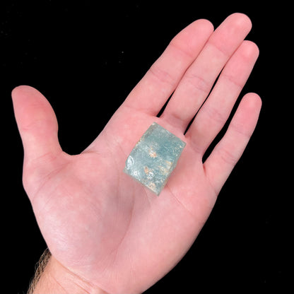 A light greenish blue aquamarine crystal from Brazil.