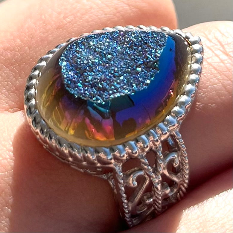 Druzy Quartz Ring | Sterling Silver