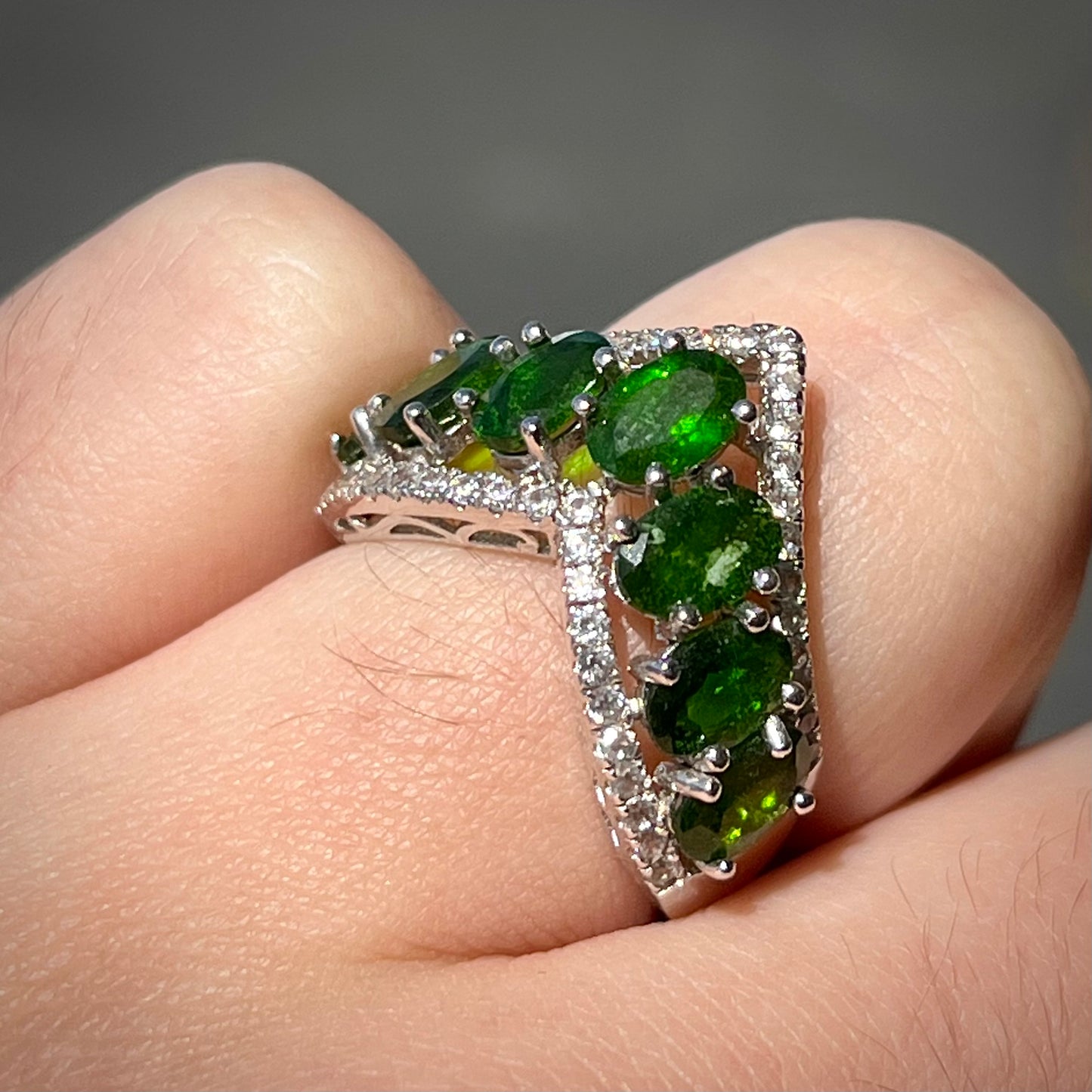 Chrome Diopside Ring | Sterling Silver