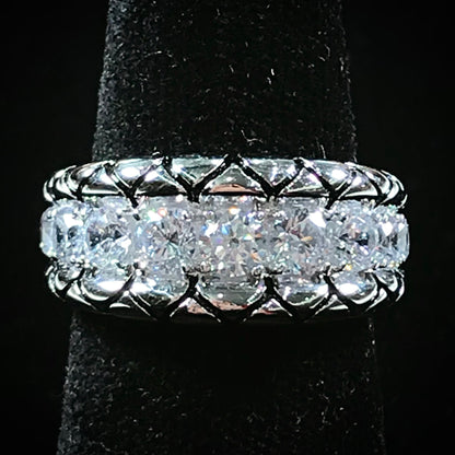 Cubic Zirconia Band | Sterling Silver
