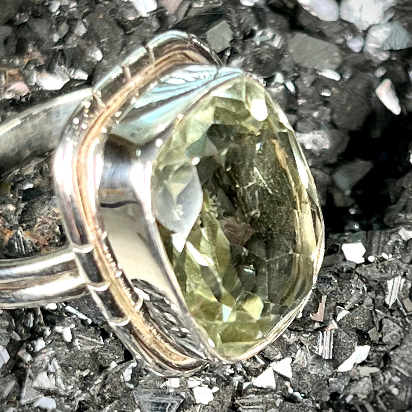 Prasiolite Ring | Sterling Silver