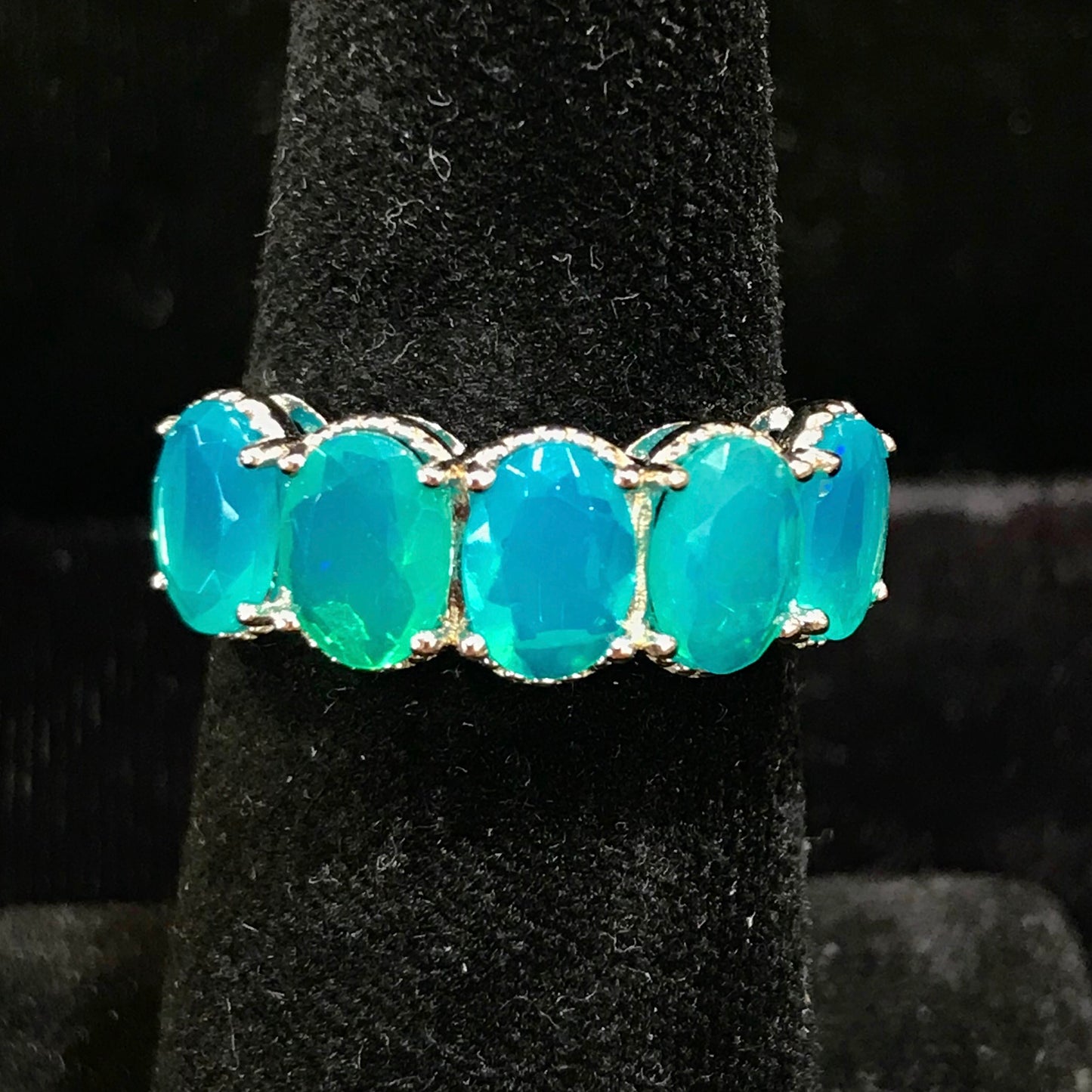 Dyed Ethiopian Opal Ring | Sterling Silver