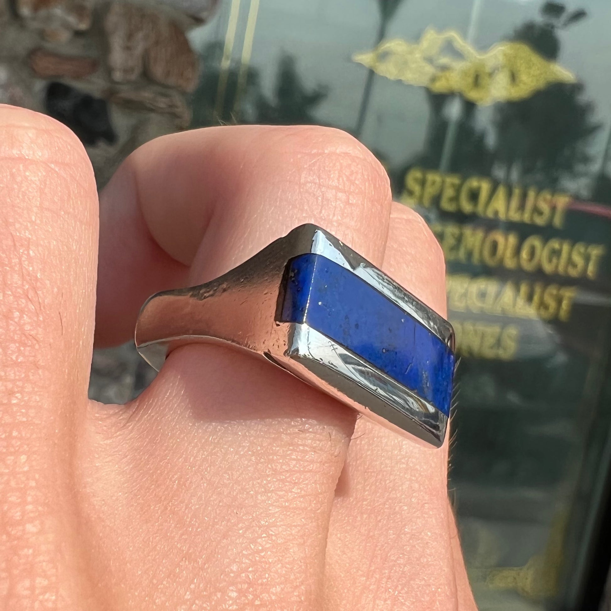 Lapis best sale inlay ring