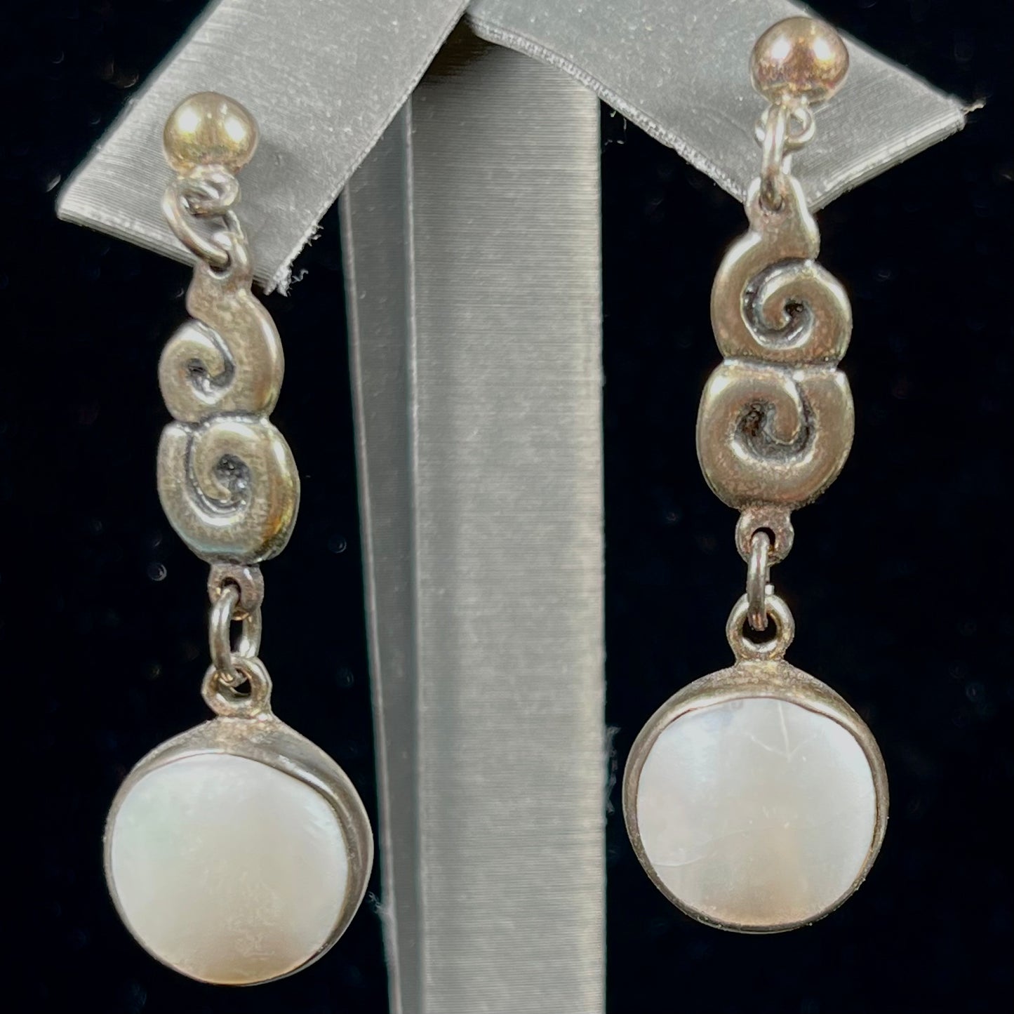 Mother of Pearl Drop Earrings | Sterling Silver