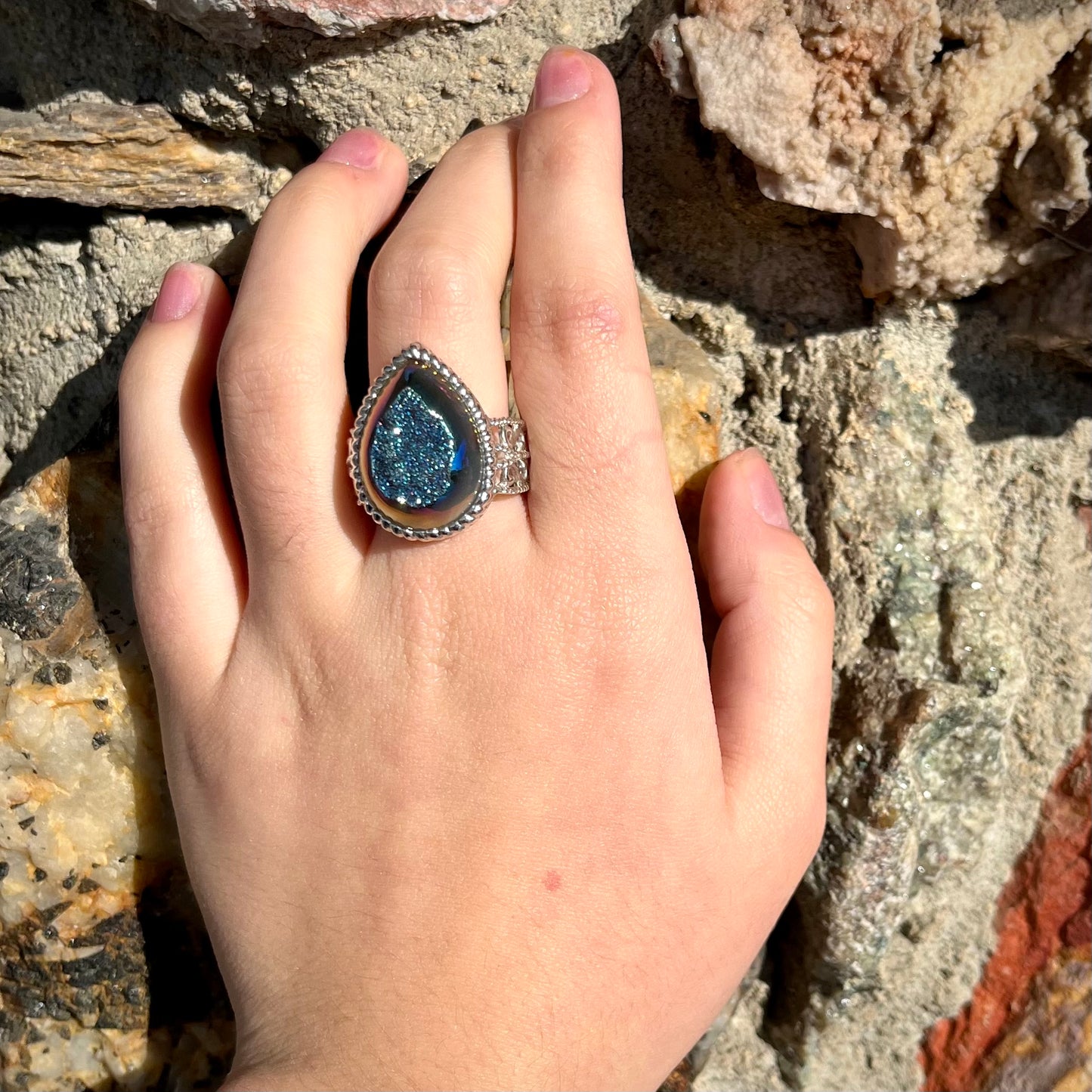 Druzy Quartz Ring | Sterling Silver