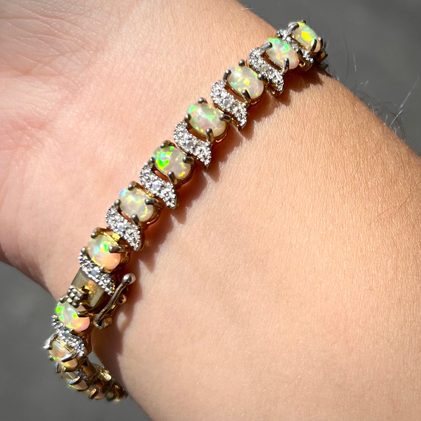 Imitation Opal Bracelet | Sterling Silver