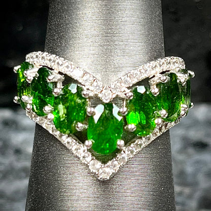 Chrome Diopside Ring | Sterling Silver