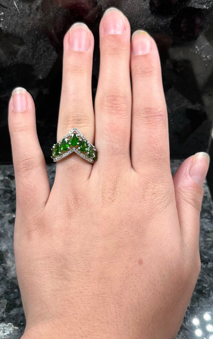 Chrome Diopside Ring | Sterling Silver