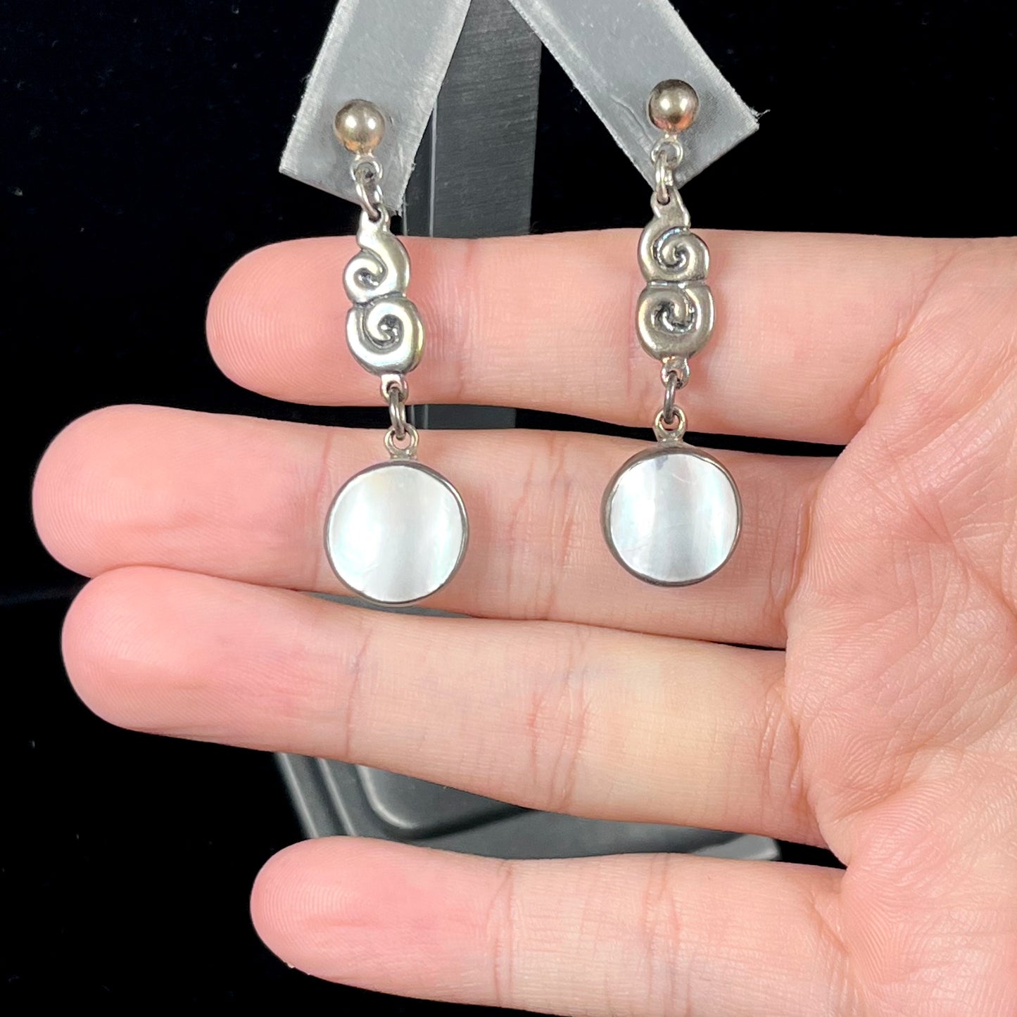 Mother of Pearl Drop Earrings | Sterling Silver