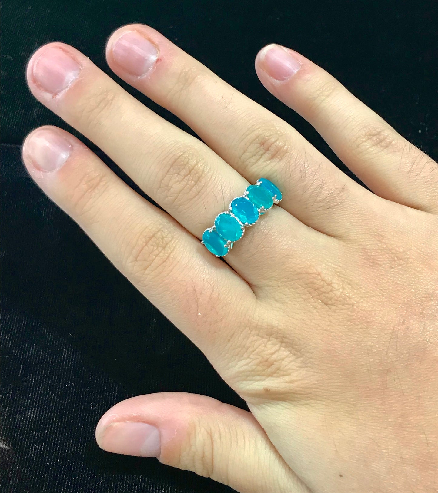 Dyed Ethiopian Opal Ring | Sterling Silver