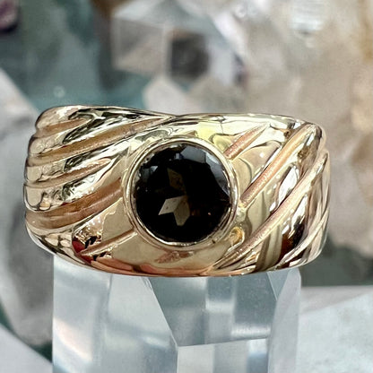 Smoky Quartz Solitaire Ring | 14kt | Estate