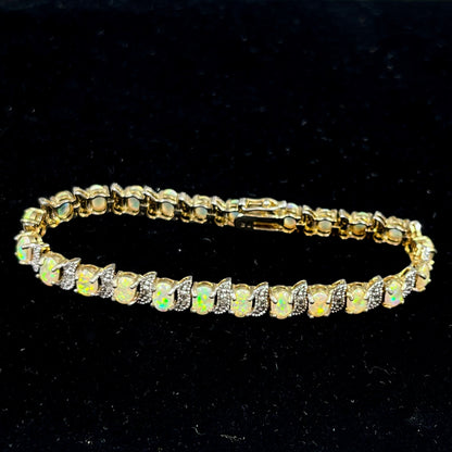 Imitation Opal Bracelet | Sterling Silver