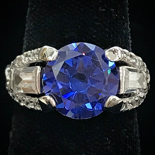 Elegant Blue Fashion Ring | Sterling Silver
