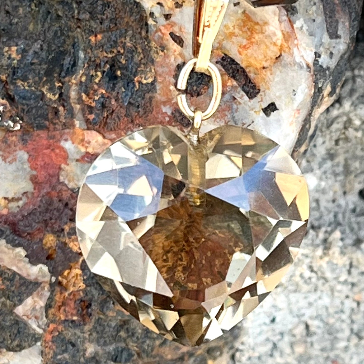 Smokey Quartz Heart Necklace