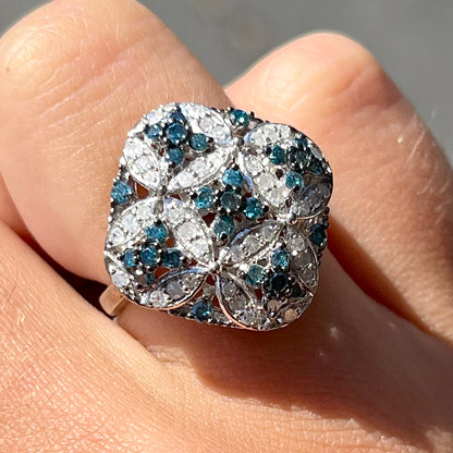 Diamond Quatrefoil Ring | Sterling Silver