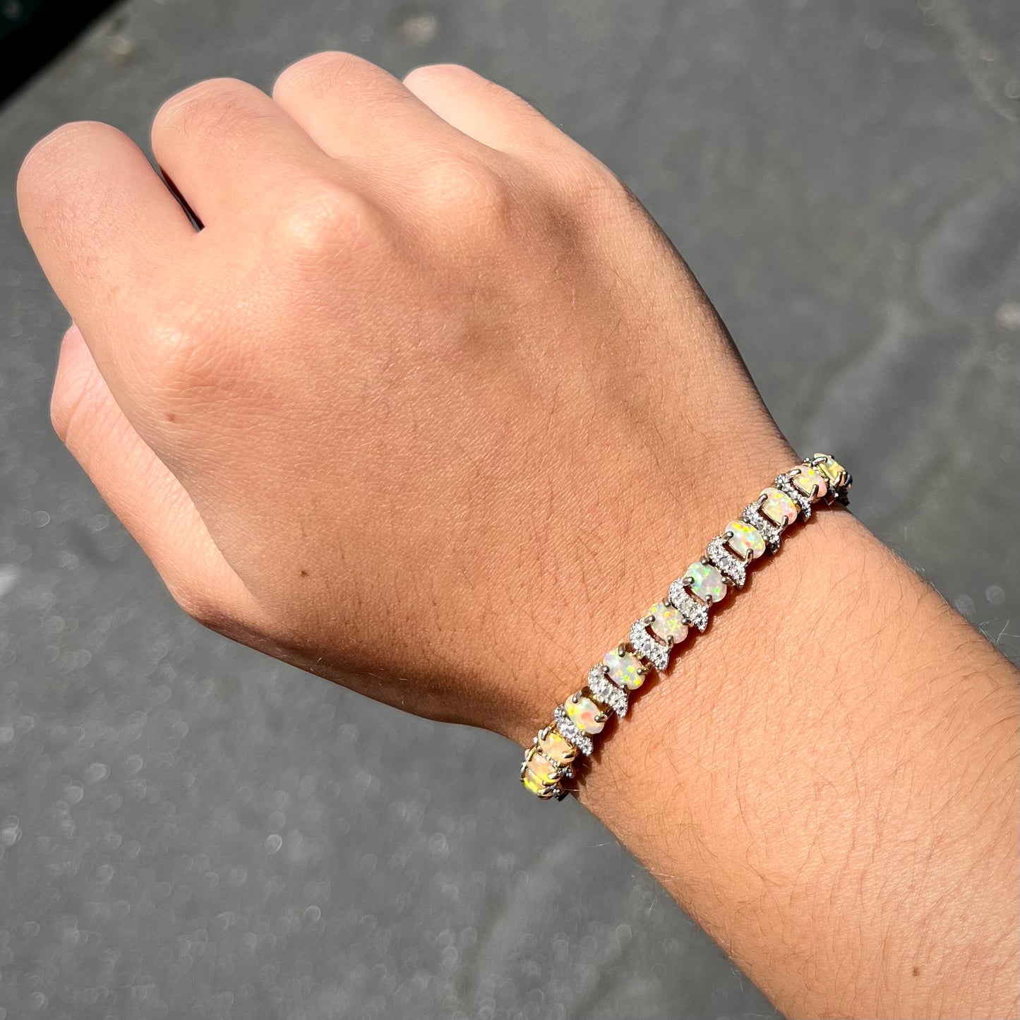 Imitation Opal Bracelet | Sterling Silver