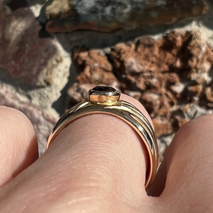 Smoky Quartz Solitaire Ring | 14kt | Estate