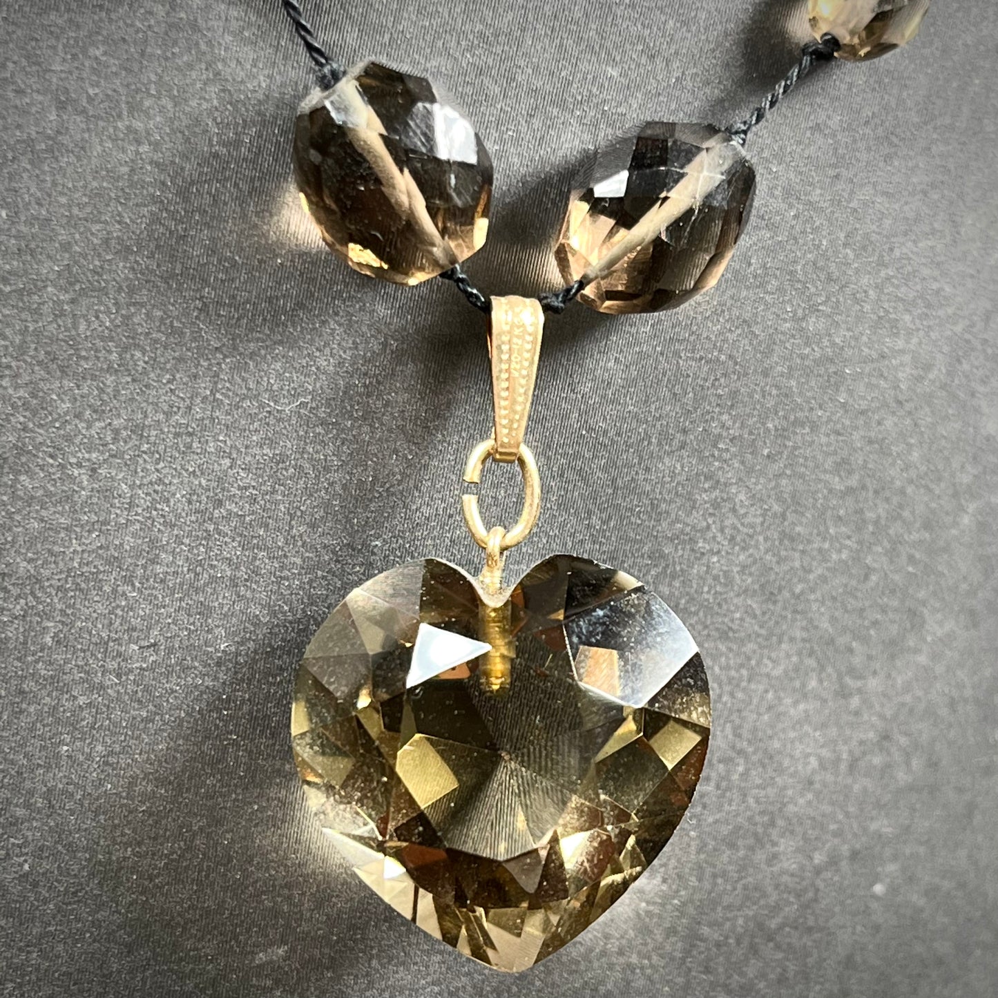 Smokey Quartz Heart Necklace