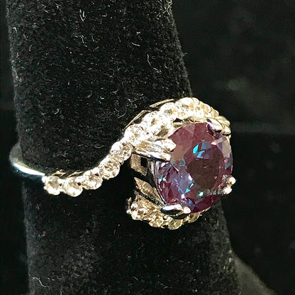 Synthetic Alexandrite Ring | Sterling Silver