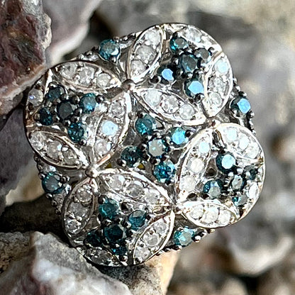 Diamond Quatrefoil Ring | Sterling Silver