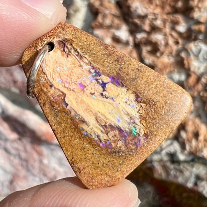 Pipe Boulder Opal Pendant #26