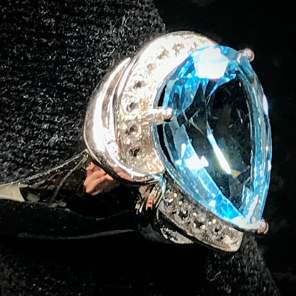 Blue Topaz Ring | Sterling Silver