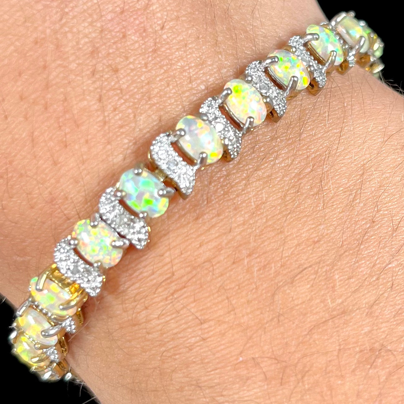 Imitation Opal Bracelet | Sterling Silver