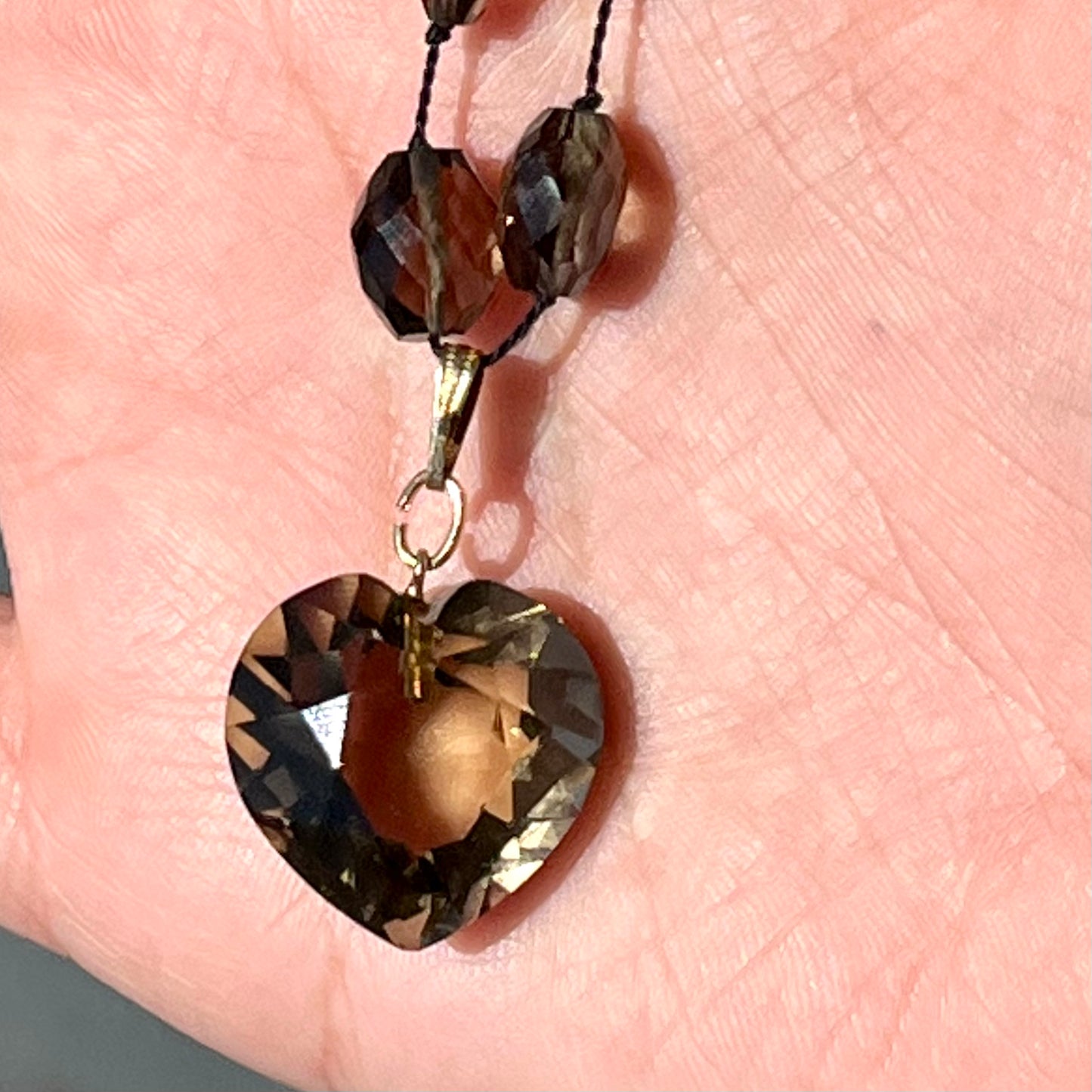 Smokey Quartz Heart Necklace